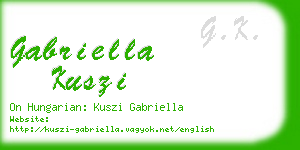 gabriella kuszi business card